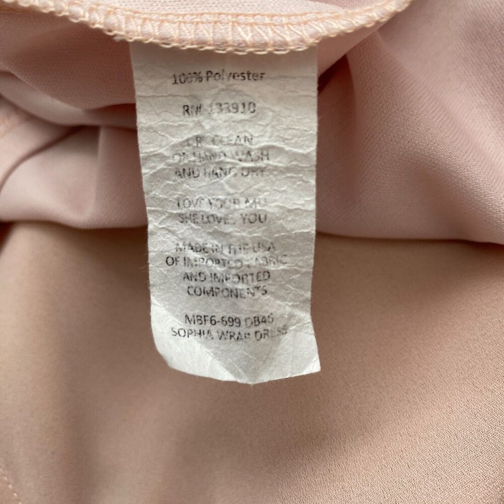 Show Me Your Mumu Sophia Wrap Dress Large Light Pink V Neck Maxi Flutter Sleeve - Picture 5 of 8